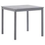 vidaXL Tuintafel 80x80x74 cm massief acaciahout grijs, Tuin en Terras, Tuintafels, Verzenden, Nieuw