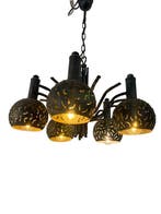 Lampe à suspendre - Fer forgé - lustre à cinq bras