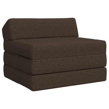 vidaXL Vouwbare Sofa Bed Taupe 200 x 70 x 10 cm Stof, Verzenden, Nieuw