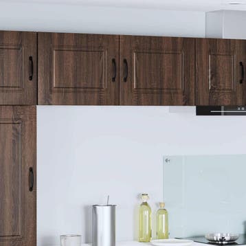vidaXL Vaatwasserpaneel Kalmar 2 st Bruin Eiken Bewerkt hout, Verzenden, Nieuw