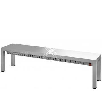 Rvs etagère verwarmd 1 hoog 1400x300x400 mm, Verzenden