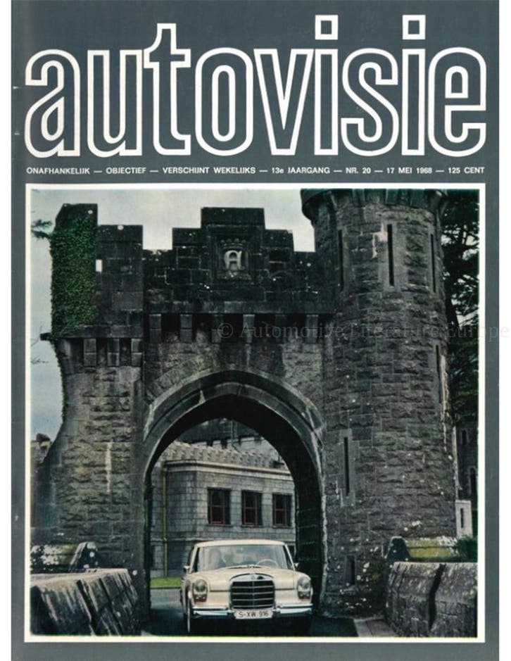1968 AUTOVISIE MAGAZINE 20 NEDERLANDS, Livres, Autos | Brochures & Magazines