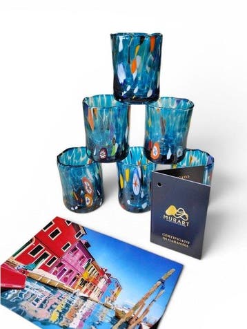 MurArt - Drinkset (6) - Glas - Murrine Millefiori