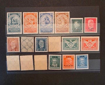 Empire allemand 1923/1932 - 10 séries de timbres 1923–1932