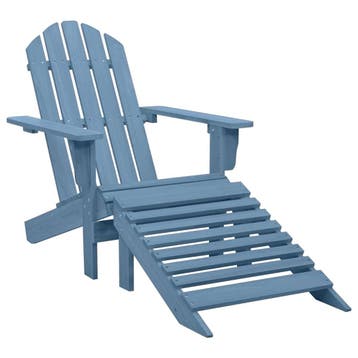 vidaXL Tuinstoel Adirondack met voetenbank massief vurenhout, Verzenden, Nieuw