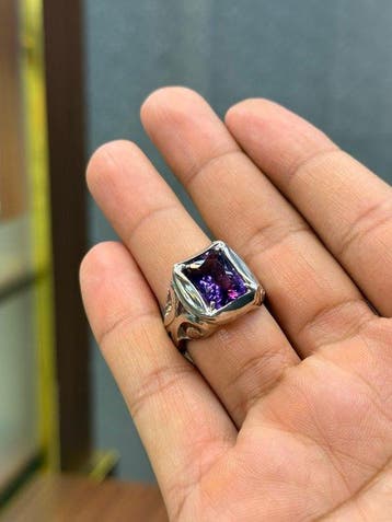 Sans prix de réserve - Bague Argent - 4.95ct. tw. Améthyste