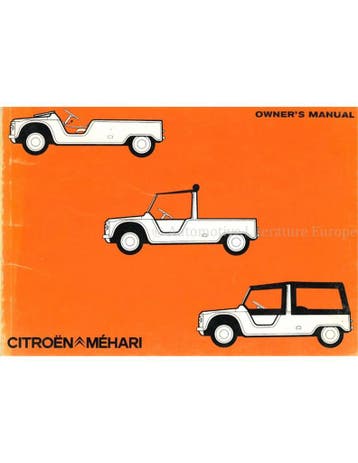 1975 CITROEN MEHARI INSTRUCTIEBOEKJE ENGELS