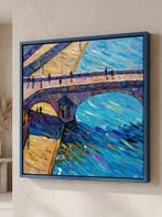 Néo Pablo - Paris Blue Current – 100% original Painting by