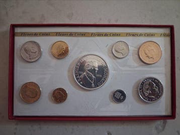 Monaco. Year Set (FDC) 1976 (9 monnaies) Rainier III (Zonder
