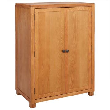 vidaXL Kledingkast met opslag Bruin 80 x 50 x 115 cm Massief, Verzenden, Nieuw