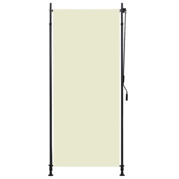 vidaXL Rolgordijn voor buiten 100x270 cm crème, Tuin en Terras, Verzenden, Nieuw