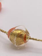 24 karaat - Murano-glas, Witgoud - Halsketting - Murano-glas, Antiek en Kunst