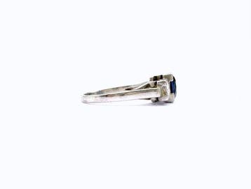 Zonder minimumprijs - Ring Platina - 1.30ct. tw. Saffier -