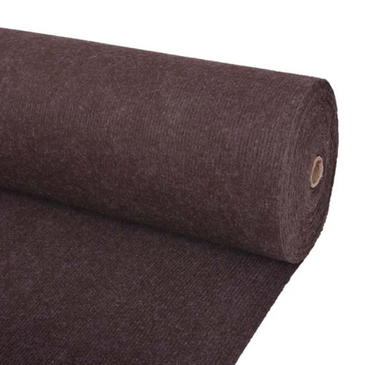 vidaXL Tapijt Bruin 1,2 x 10 m Polyester, Tuin en Terras, Deurmatten, Nieuw, Verzenden