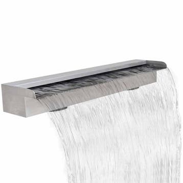 vidaXL Zwembadwaterval rechthoekig 90 cm roestvrij staal, Verzenden
