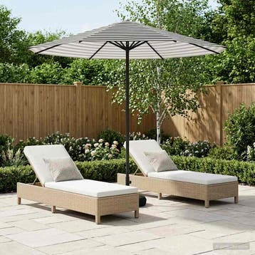 vidaXL Tuinparasol met voet 230 x 230 cm Polyester, Tuin en Terras, Verzenden, Nieuw