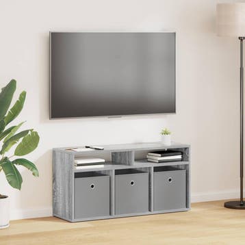 vidaXL Laagkast met lade Grijs Sonoma 87 x 27,5 x 43 cm, Verzenden, Nieuw