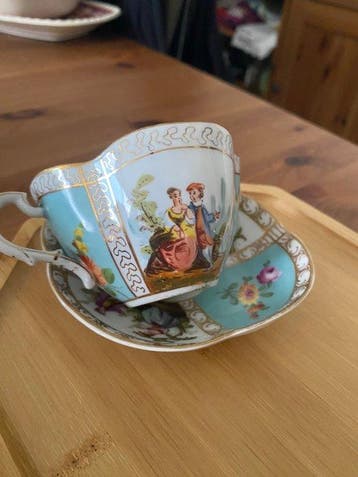 Dresde - Carl Thieme - Helena Wolfshon - Tasse et soucoupe -