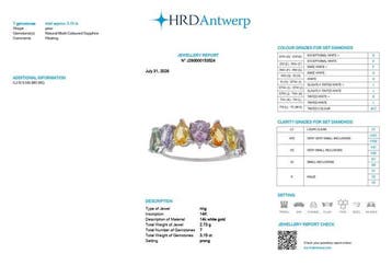 Eeuwigheidsring - 14 karaat Witgoud - 3.15ct. tw. Saffier