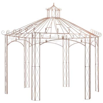 vidaXL Tuinpaviljoen 4 m ijzer antiekbruin, Verzenden