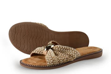 Graceland Slippers in maat 37 Beige, Slippers, Verzenden, Beige, Zo goed als nieuw