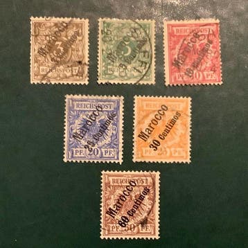 Duits postkantoor in Marokko 1899 - Eerste emissie met