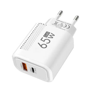 2-Poort GaN Snellader 65W - PD / Quick Charge 3.0 / USB, Télécoms, Verzenden
