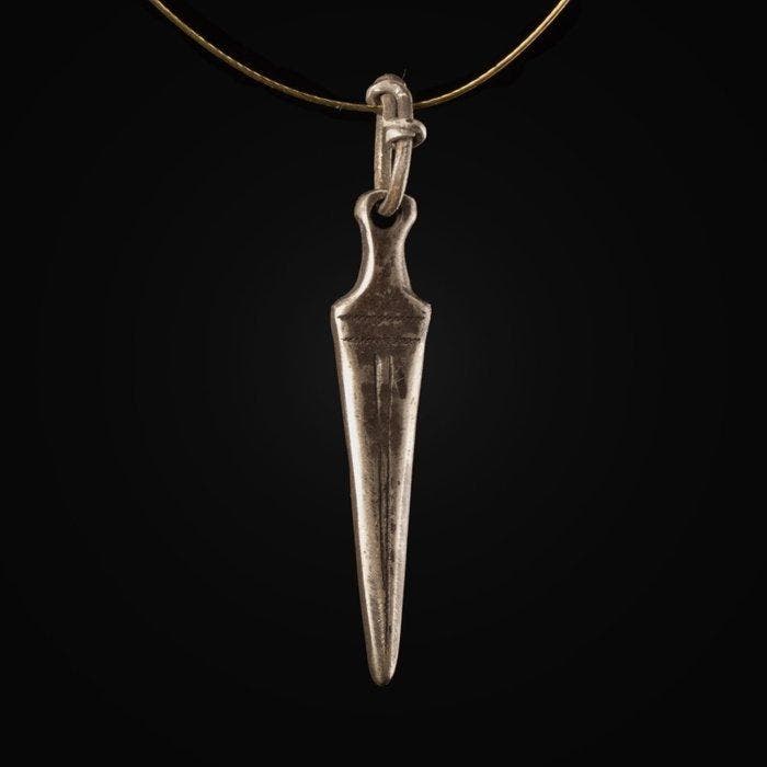Romain antique Argent Pendentif amulette Gladius, Antiek en Kunst, Antiek | Overige Antiek
