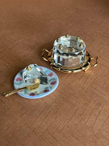 Swarovski - Figurine - Memories Zeldzaam Gebaksbord met