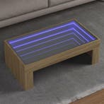 vidaXL Salontafel met Infinity LED 90x50x30 cm sonoma, Verzenden, Nieuw