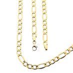 Bicolor gouden Figaro schakelketting, Ophalen of Verzenden, Gebruikt, Overige kleuren, Goud