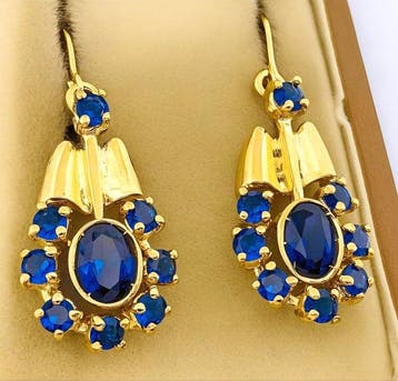 Sans prix de réserve - Boucles doreilles - 9 carats Or, Handtassen en Accessoires, Nieuw