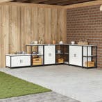 vidaXL Keukenopslag HATTEM Wit 60 x 50 x 92 cm Staal, Verzenden, Nieuw