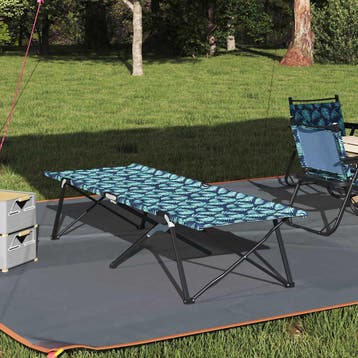 vidaXL Opvouwbaar Campingbed Bossen 206 x 76 x 74 cm Oxford, Verzenden, Nieuw