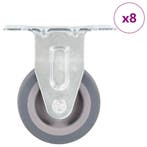 vidaXL 8 st Wielen vast 50 mm, Verzenden, Nieuw