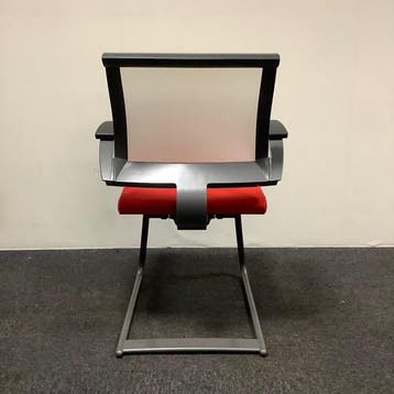 Ahrend 240 Vergaderstoel met kunststof rug, antraciet - rood, Maison & Meubles, Chaises