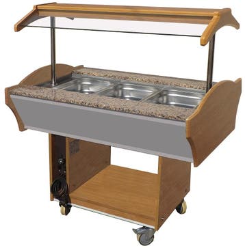 Warm Buffet GN 3x 1/1 | 230V | Met led verlichting |, Verzenden, Nieuw in verpakking