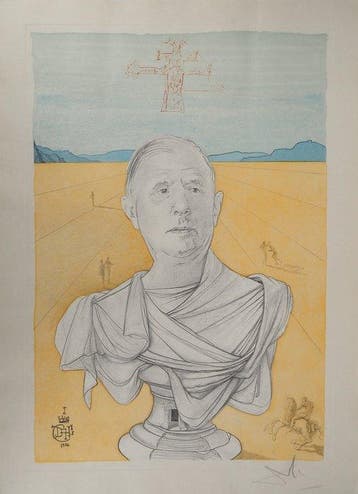 Salvador Dali (1904-1989) - Hommage à Charles de Gaulle