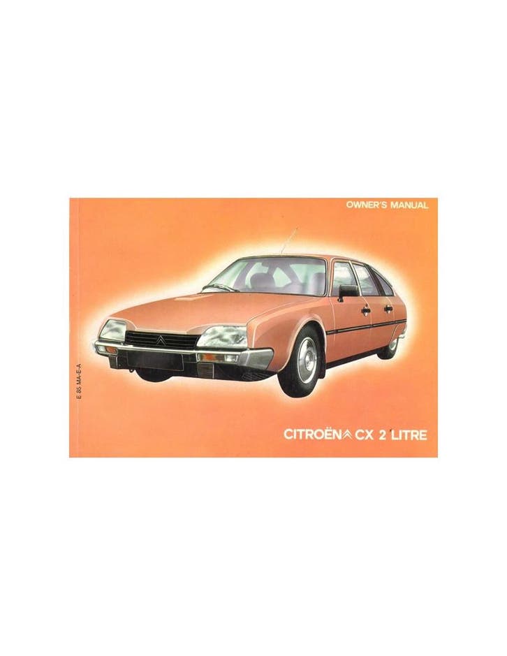 1985 CITROEN CX 2 LITER INSTRUCTIEBOEKJE ENGELS, Autos : Divers, Modes d'emploi & Notices d'utilisation