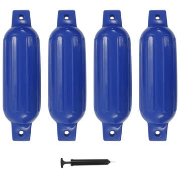 vidaXL Bootstootkussens 4 st 41x11,5 cm PVC blauw, Verzenden, Nieuw