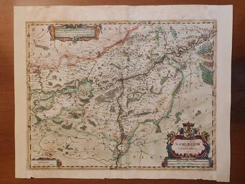 België - Graafschap Namen, Dinant, Charleroi en een gedeelte, Boeken, Atlassen en Landkaarten, Nieuw