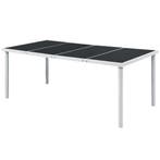 vidaXL Tuintafel 190x90x74 cm staal zwart, Tuin en Terras, Verzenden, Nieuw