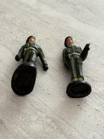 Figuur - 2 soldats officier belge durso très rare no durso