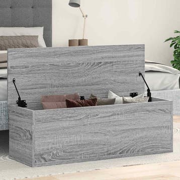 vidaXL Opbergbox 102x35x35 cm bewerkt hout grijs sonoma, Verzenden