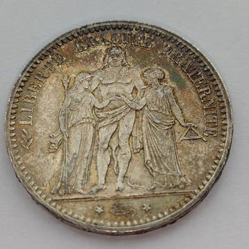 France. IIIe République (1870-1940). 5 Francs 1873-A Hercule