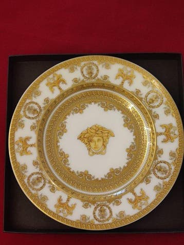 Versace - Rosenthal - Plat - Baroque Bianco - Porcelaine, Or
