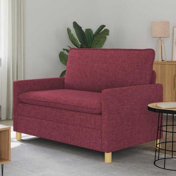 vidaXL bank / zetel Wijnrood 126 x 81 x 87,5 cm Stof, Huis en Inrichting, Zetels | Zetels, Verzenden, Nieuw
