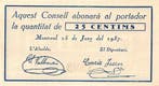 Espagne Spanien Gemeindesat Von Mont-ral 25 Centimes 1937, Postzegels en Munten, Verzenden, België