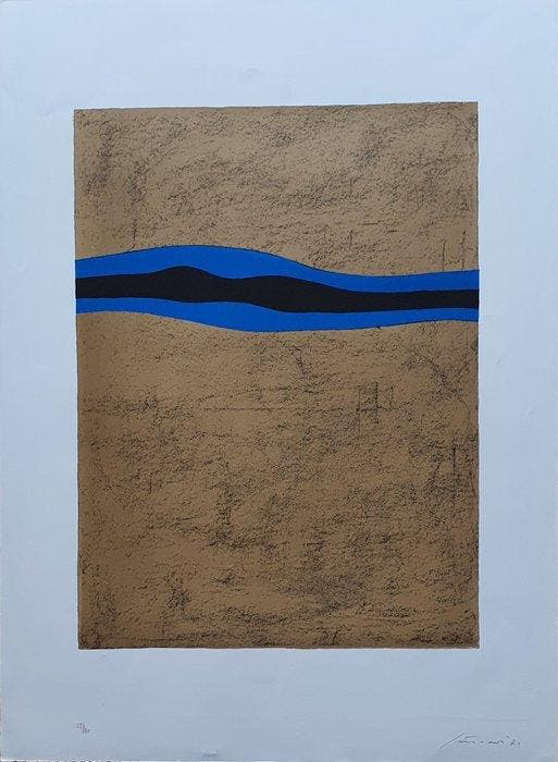 Giuseppe Santomaso (1907-1990) - Composizione, Antiquités & Art, Antiquités | Autres Antiquités