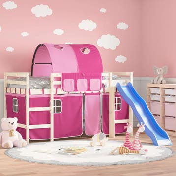 Speeltunnel hoogslaper roze | Tweede kansje | OP = OP, Kinderen en Baby's, Verzenden, Zo goed als nieuw, Gordijnen of Lamellen